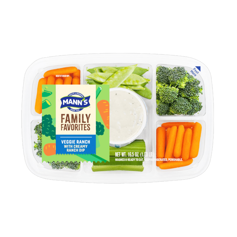 Picture of Manns Sunny Shores Veggie Hummus Snack Tray - 16.5oz