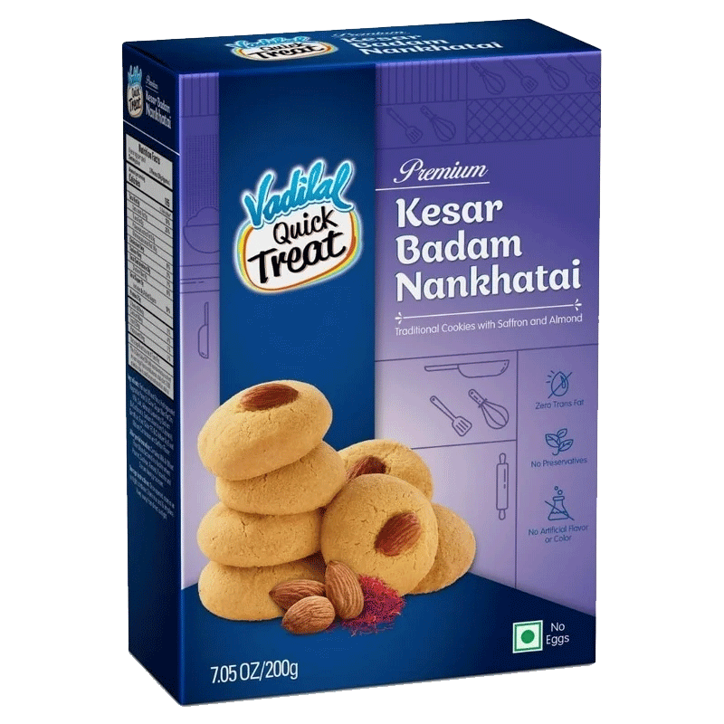 Picture of Vadilal Kesar Badam Nankhatai Biscuits - 200g