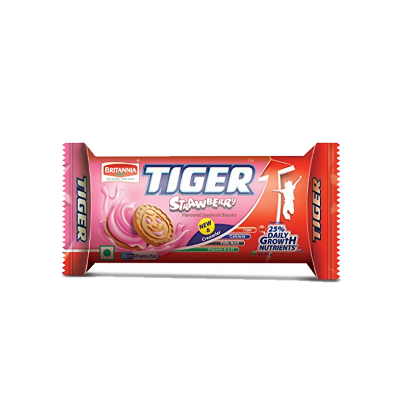 Picture of Britannia Tiger Kreemz Strawberry Biscuits - 75g