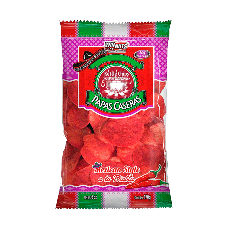 Picture of Papas Caseras A la Diabla Potato Chips - 170g