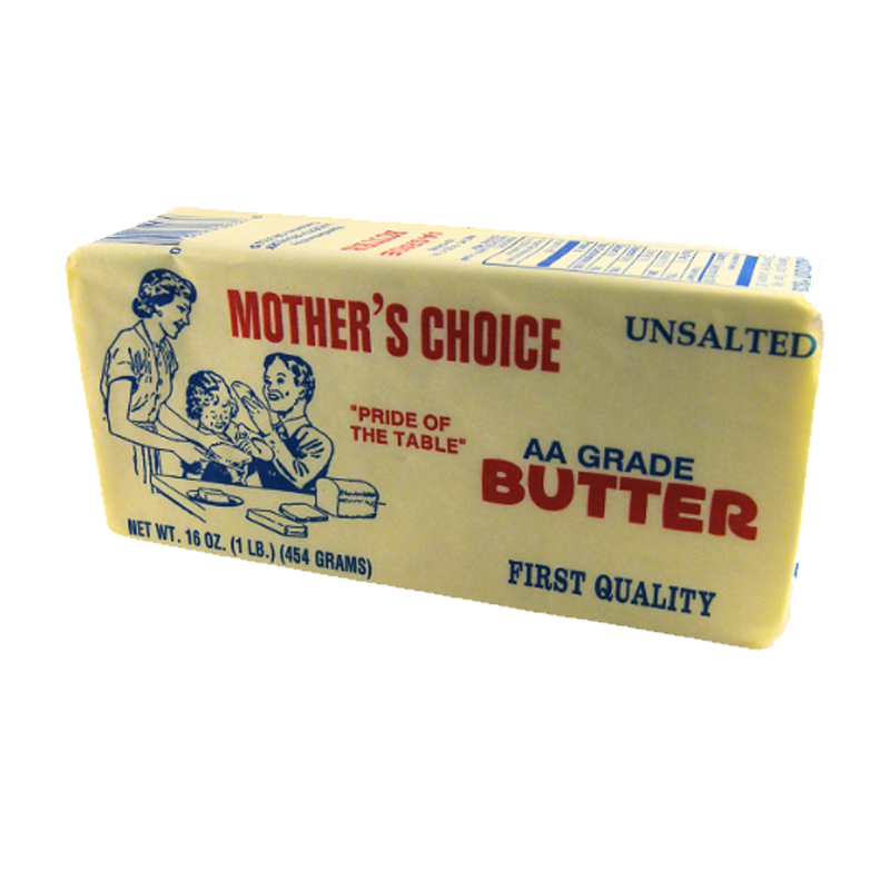 Picture of Mothers Choice AA Grade Butter Unsalted - 1lb
