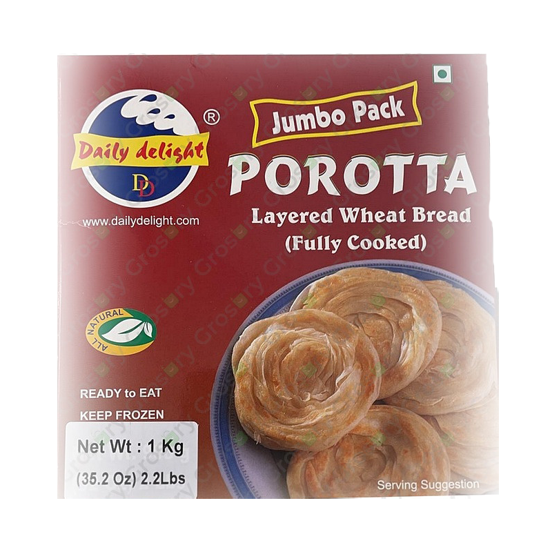 Picture of Daily Delight Porotta Layered Wheat Bread Fully cooked Jumbo Pack - 2.2lbs