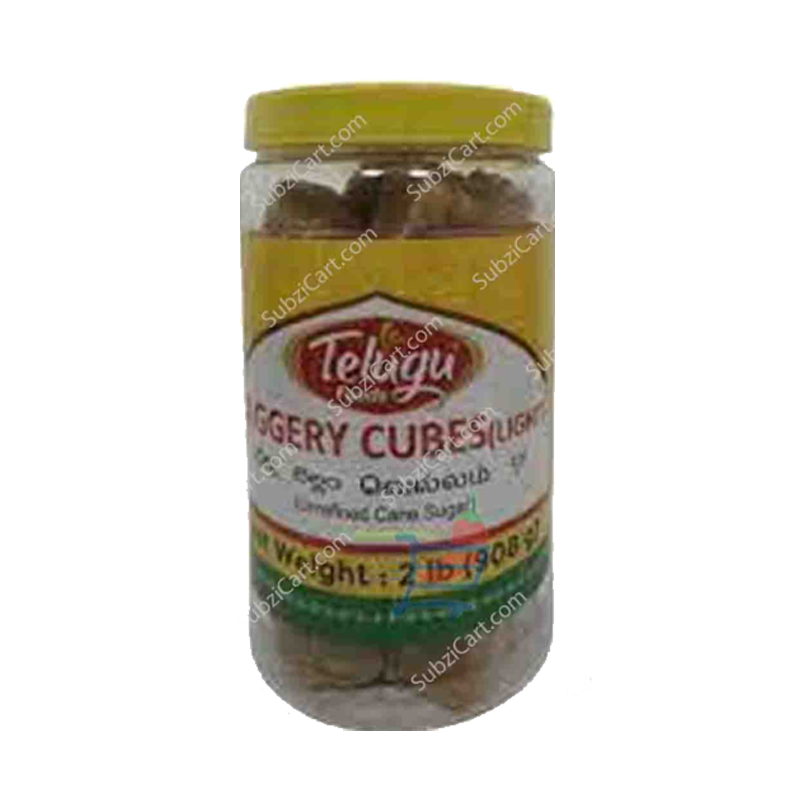 Picture of Telugu Jaggery Cubes Jar - 2lb