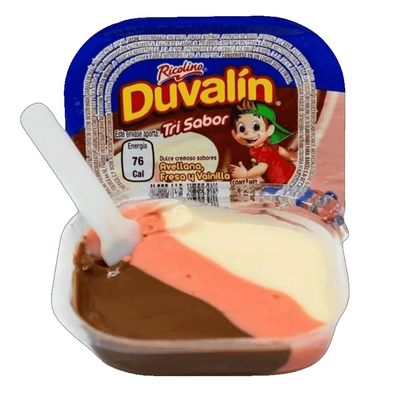 Picture of Ricolino Duvalin Mexican Tri Sabor Halzenut Strawberry and Vanilla Candy - 18*270g