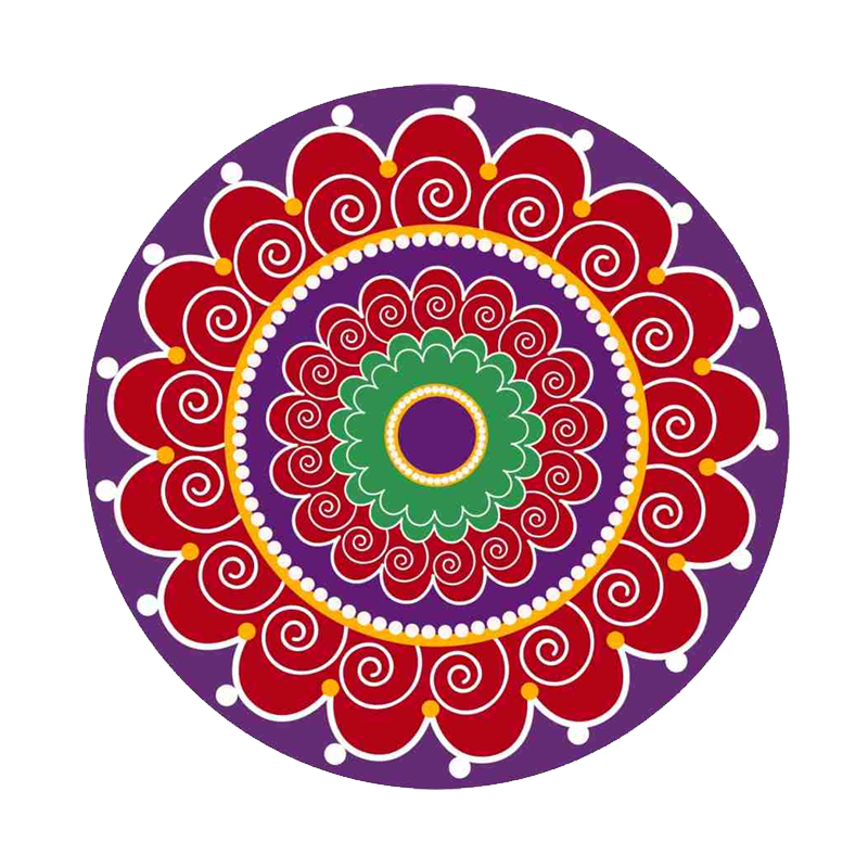 Picture of Stencils Rangoli Sticker Red-