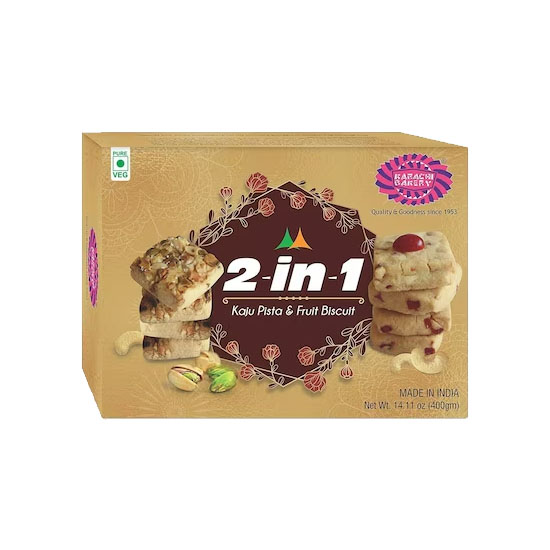 Picture of Karachi 2IN1 Kaju Pista & Fruit Biscuit - 400g