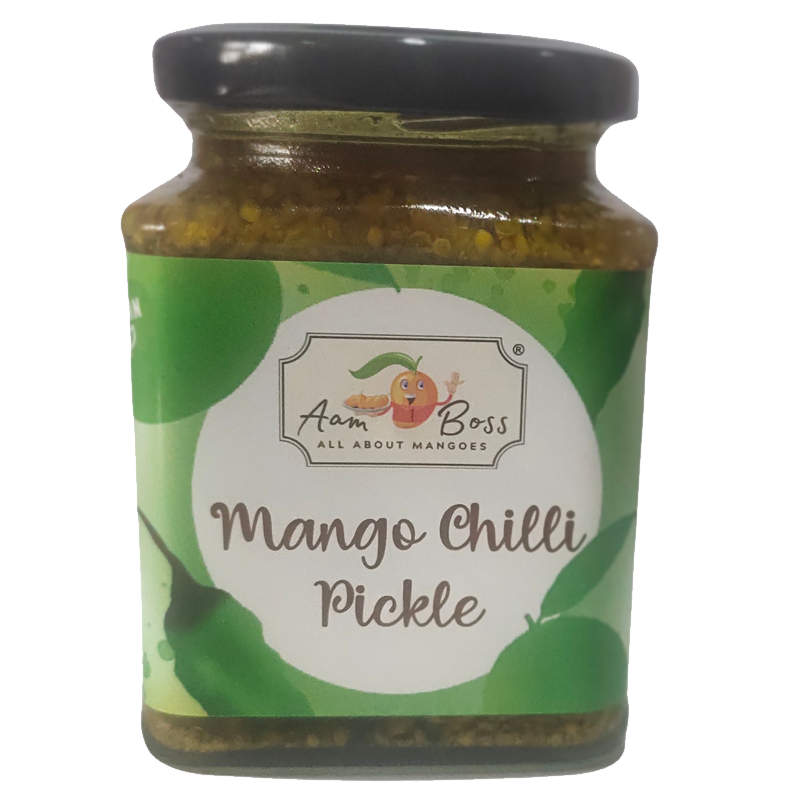 Picture of Indias Nature Low Sodium Mango Chilli Pickle - 500gm
