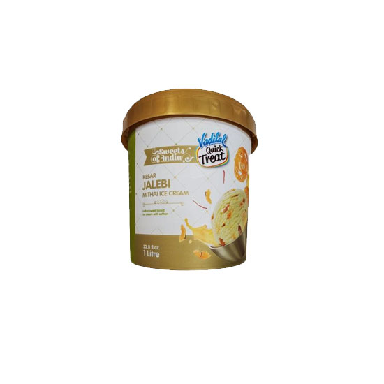 Picture of Vadilal Kesar Jalebi Ice Cream - 1lt