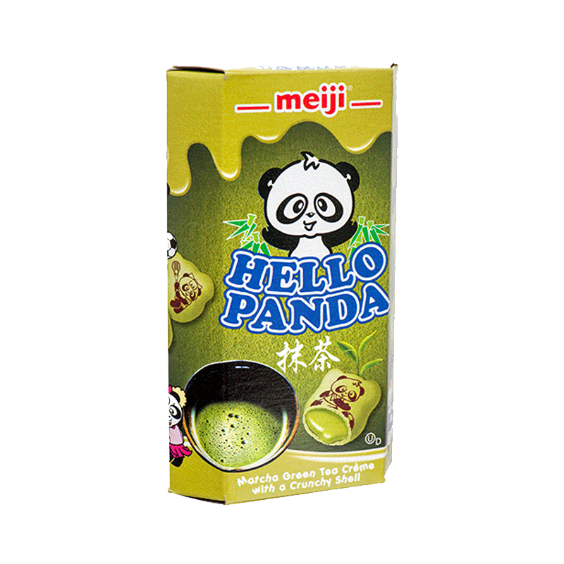 Picture of Meiji Hello Panda Green Tea Creme Filled Cookies - 60g