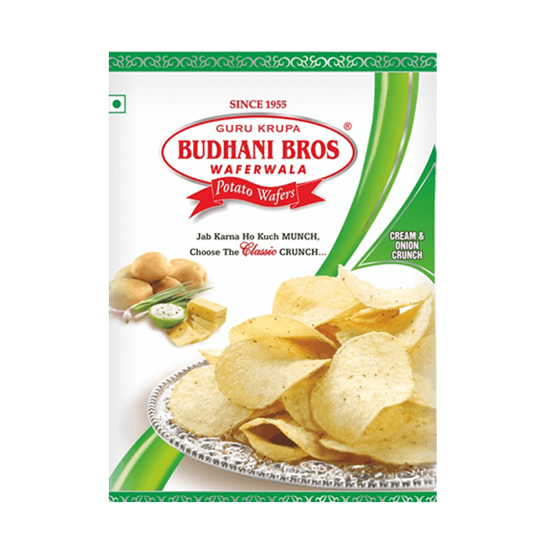 Picture of Budhani Bros Potato Wafers Cream Onion - 54g