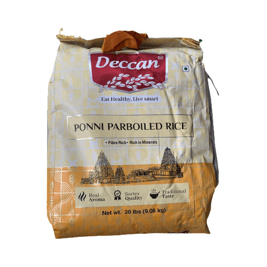 Picture of Deccan Ponni Paraboiled Rice - 20lb