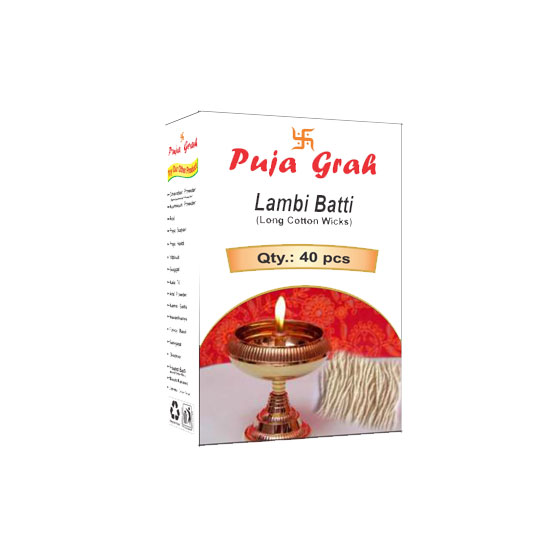 Picture of Puja Greh Lambi Baatti Long Cotton Wicks-50g