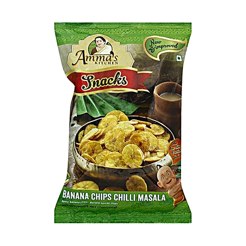 Picture of Ammas Kitchen Banana Chips Chilli Masala - 200g