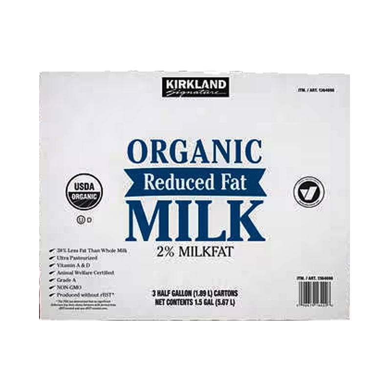 Picture of Kirkland Organic Reduce Fat Milk 2% - 1/2gl