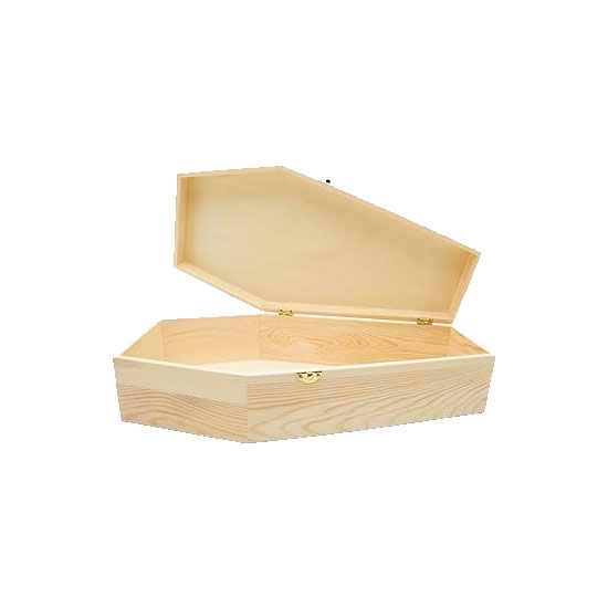 Picture of Coffin Box Natural Wooden-1pc