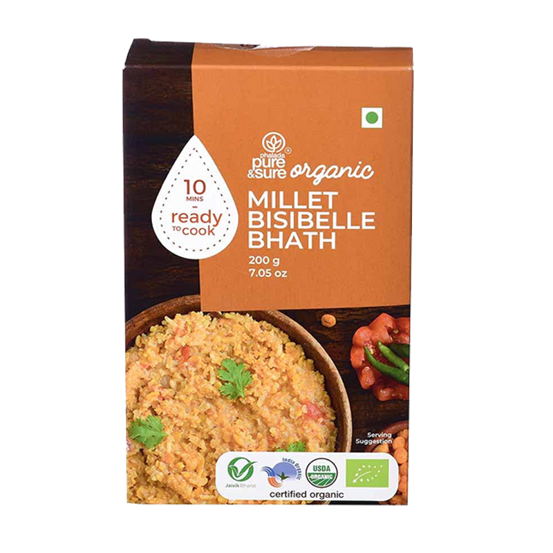 Picture of Pure & Sure Organic Millet Bisibelle Bhat RTE - 200g