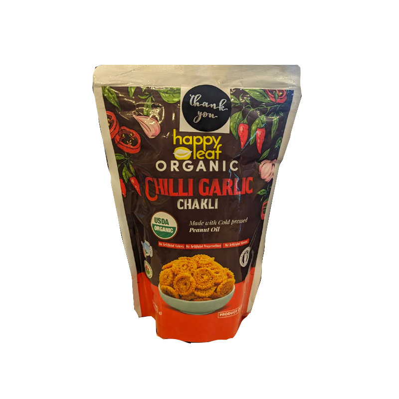 Picture of Happy Leaf Organic Chilli Garlic Chakli - 170g