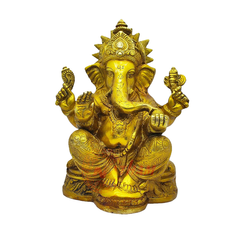 Picture of S Resin Golden Ganesha - 2.5