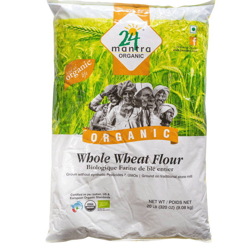 Picture of 24 Mantra Organic Atta Whole Wheat Flour - 20lb