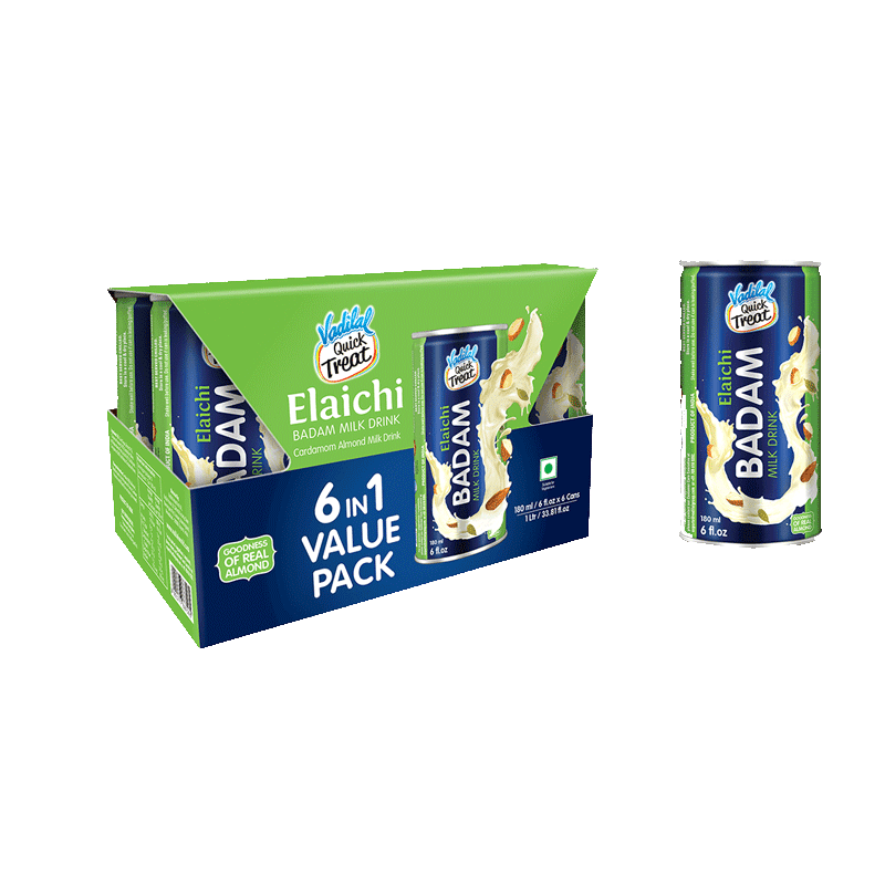 Picture of Vadilal Badam Milk Drink Elaichi Value Pack - 6*180ml