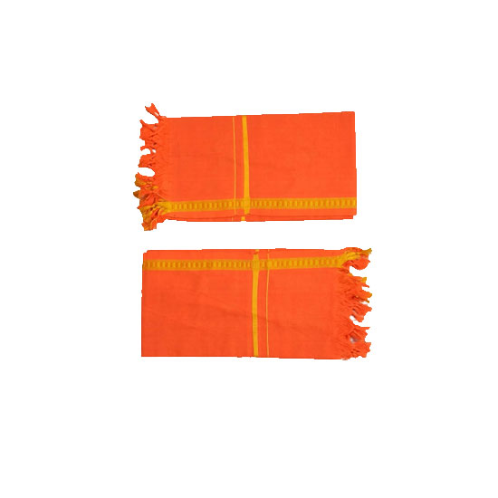 Picture of Pooja Towel Orange - 1yard