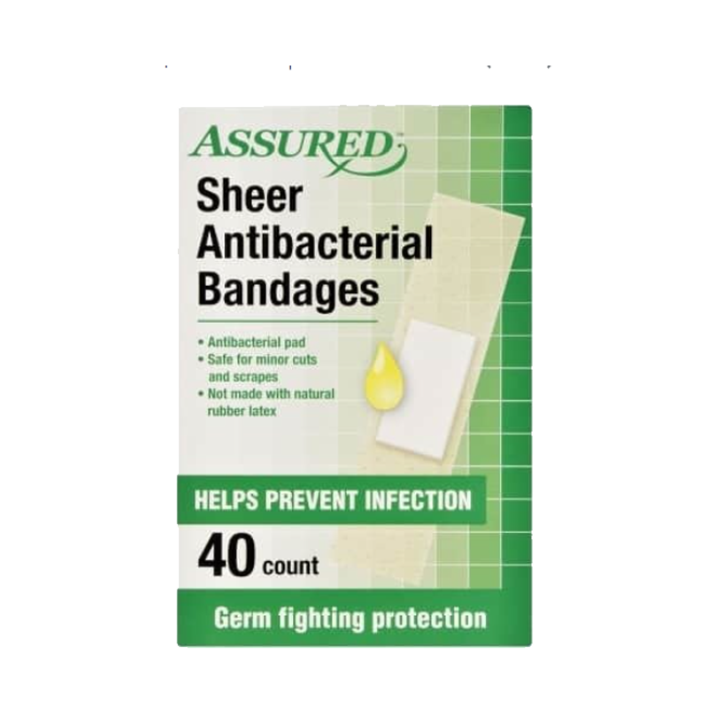 Picture of Assured Sheer Antibacterial Bandages - 40Count