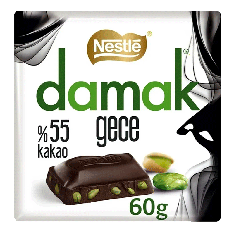 Picture of Nestle Damak Dark Chocolate With Pistachios - 60g