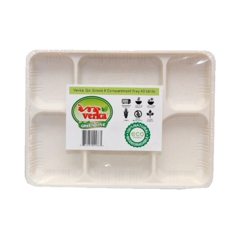 Picture of Verka Compartment Plates Square 6 comp Bio - 40Units