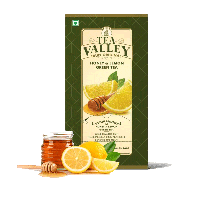 Picture of Tea Valley Honey & Lemon Green Tea Bags - 40g*20