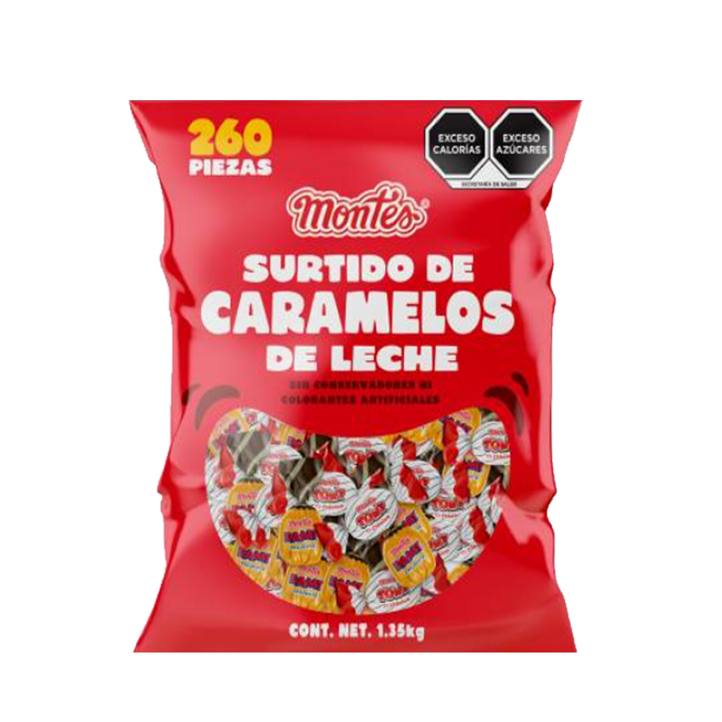 Picture of Montes Surtido Mexican Assorted Milk Hard Candy Toffees -100pc