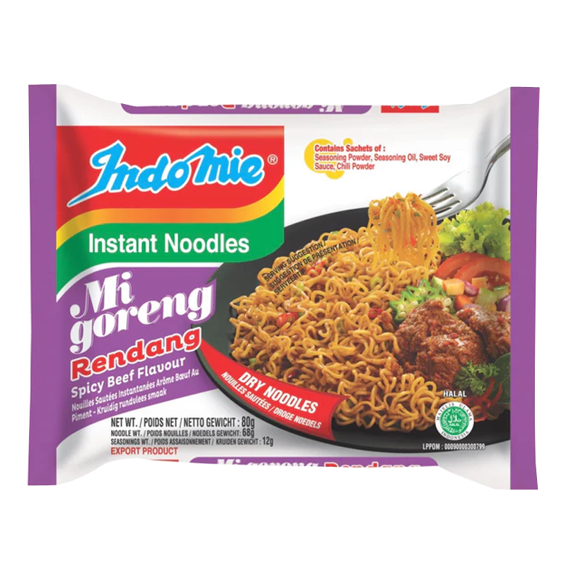 Picture of Indomie Mi Goreng Rendang Spicy beef Noodles - 80g