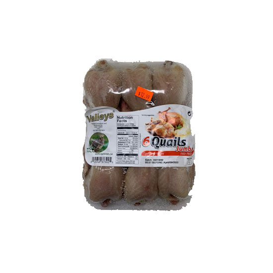 Picture of Valleys QuailsF Spain Jumbo Quail FRZ Halal Jumbo - 660g*6