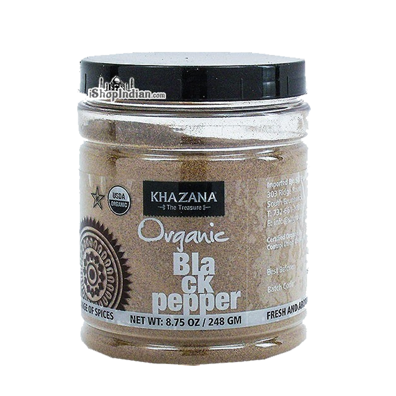 Picture of Khazana Organic Black Pepper Whole - 10oz