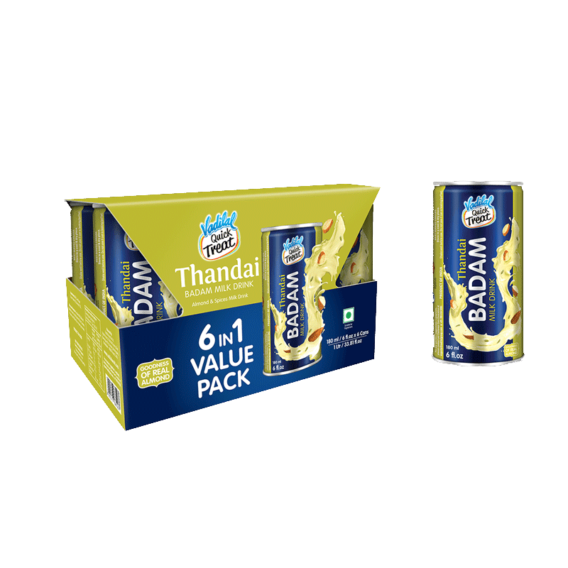 Picture of Vadilal Badam Milk Thandai Drink - 180ml*6