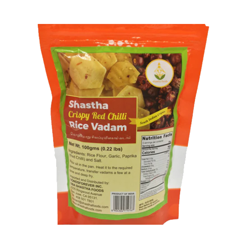 Picture of Shastha Crispy Red Chilli Rice Vadam - 100g