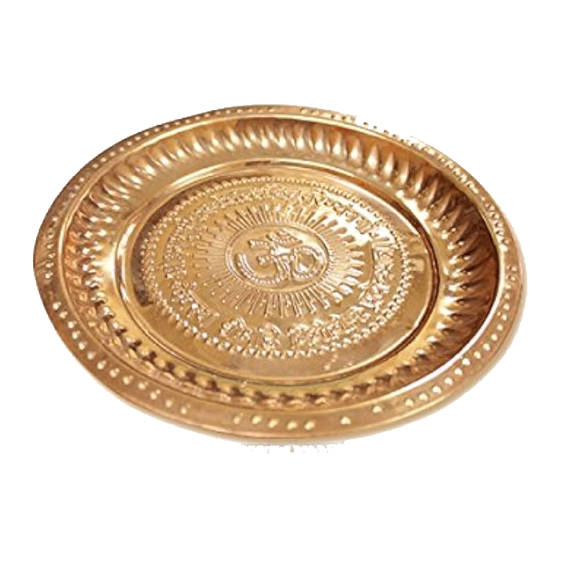 Picture of Copper Pooja Plate Big - 1pcs