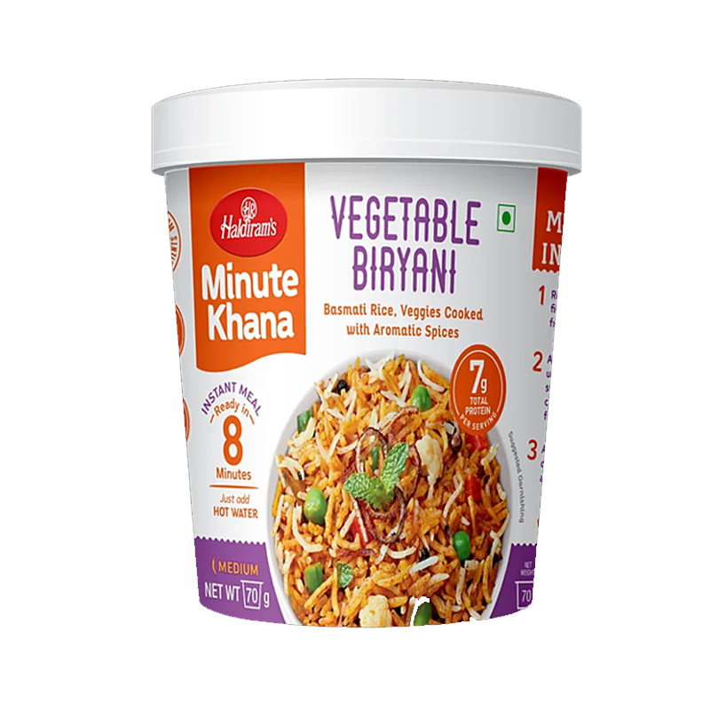 Picture of Haldirams Minute Khana Instant Veg Biryani RTE - 70g
