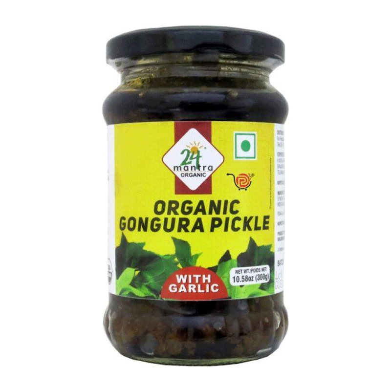 Picture of 24 Mantra Organic Gongura Pickle With Garlic - 300g