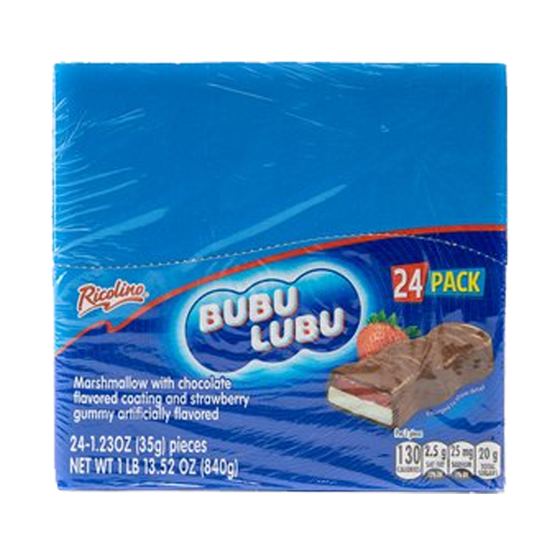 Picture of Ricolino Mexican Bubulubu Chocolate Strawberry Marshmallow - 24pk