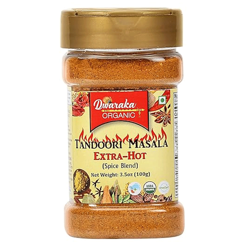 Picture of Dwaraka Organic Tandoori Masala Extra Hot Jar - 100g