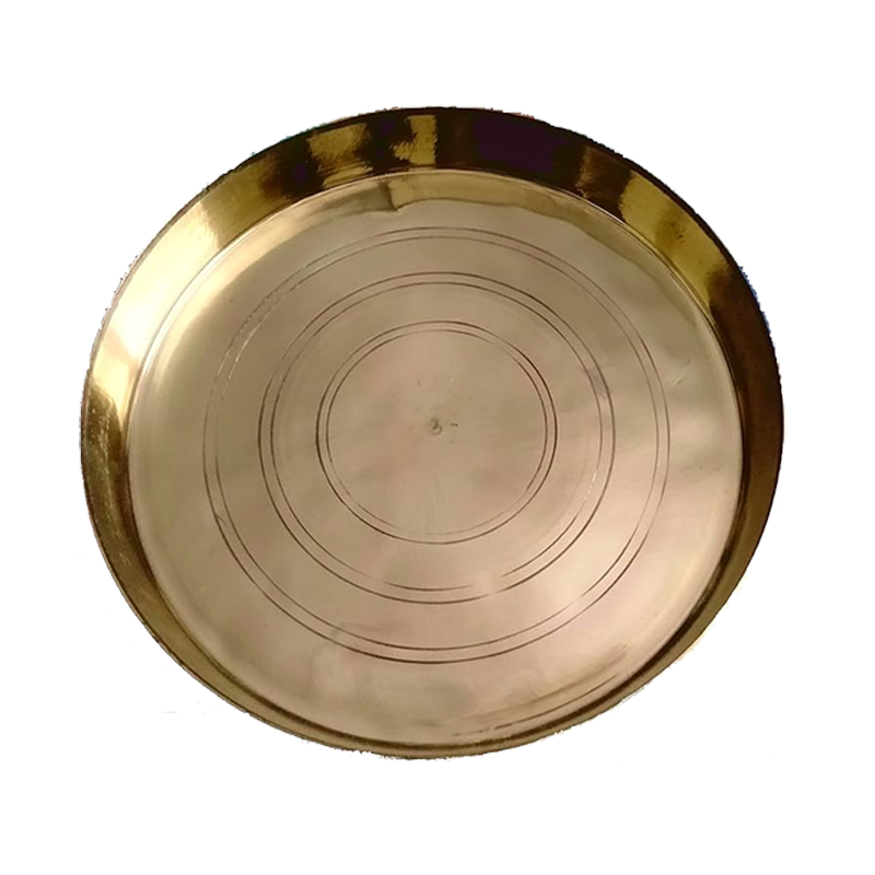 Picture of Brass Thali Heavy Plate Fancy Med- 1ps