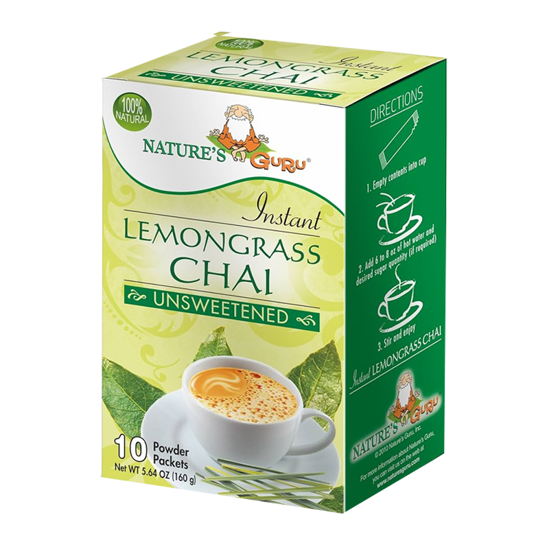 Picture of Natures Guru Lemongrass Tea Unsweetened - 160g*10