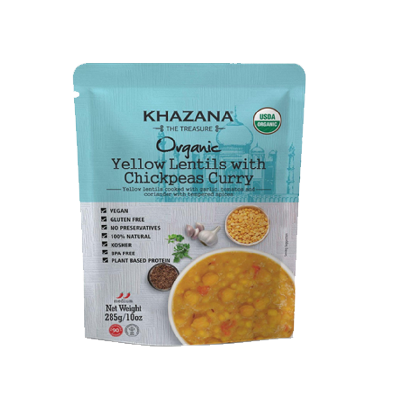 Picture of Khazana Organic Yellow Lentils Chickpeas Curry RTE - 10oz