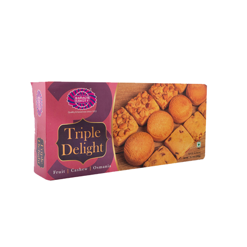 Picture of Karachi Three Majestic Fruit Cashew Osmania Biscuits - 600g