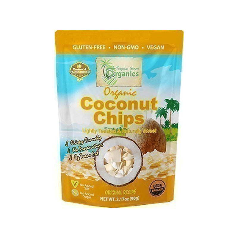 Picture of Tropical Green Organic Coconut Chips - 90g