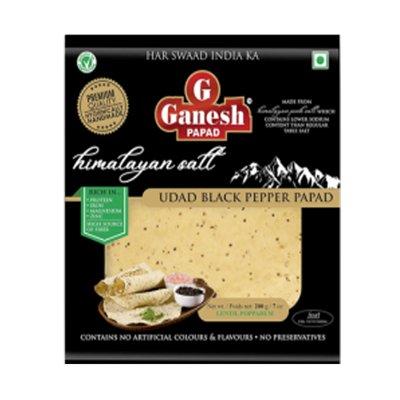 Picture of Ganesh Puri Blk Pep Papad-7oz