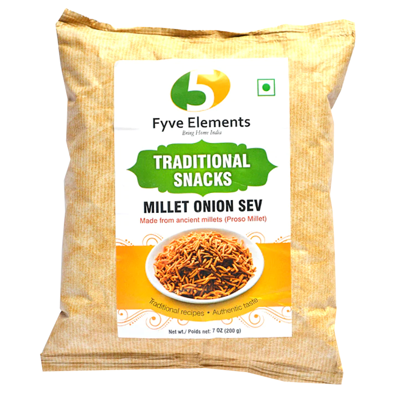 Picture of Fyve Elements Traditional Snacks Millet Onion Sev - 200g