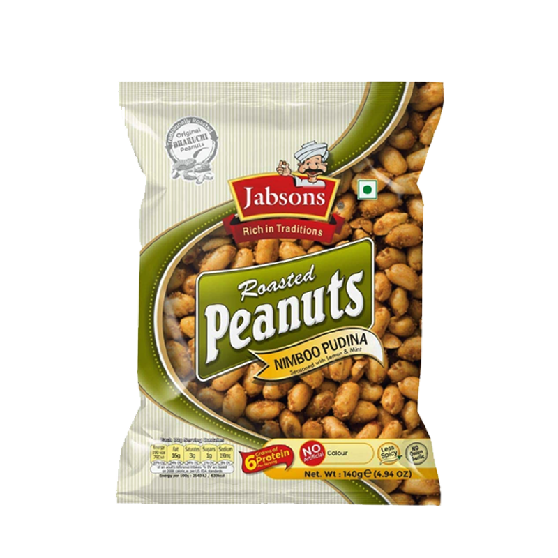 Picture of Jabsons Roasted Peanuts Nimboo Pudina - 140g