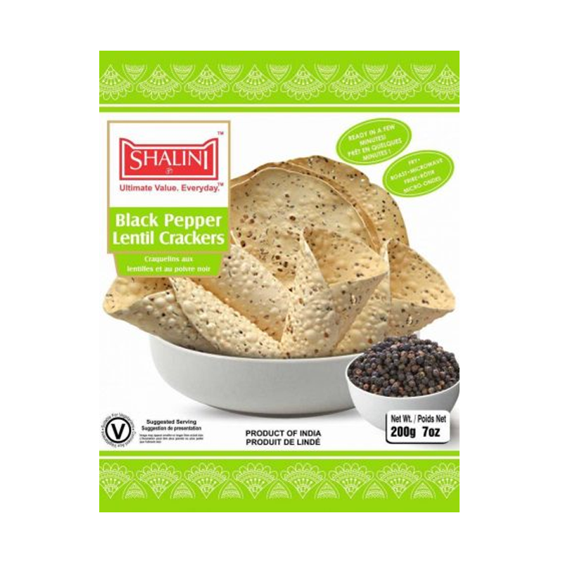 Picture of Shalini Black Pepper Lentil Cracker (Papad) 200g